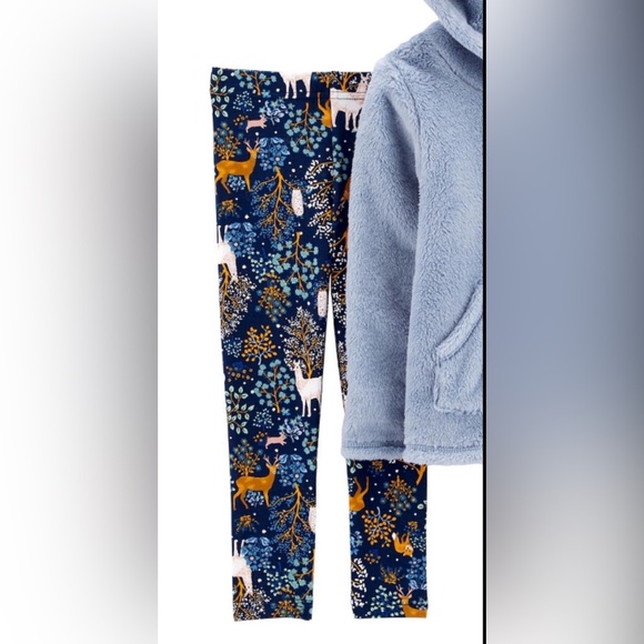 Brand New Baby Girl 2-Piece Hoodie & Print Leggings Set, Size 24 Months. NWT - Picture 3 of 4